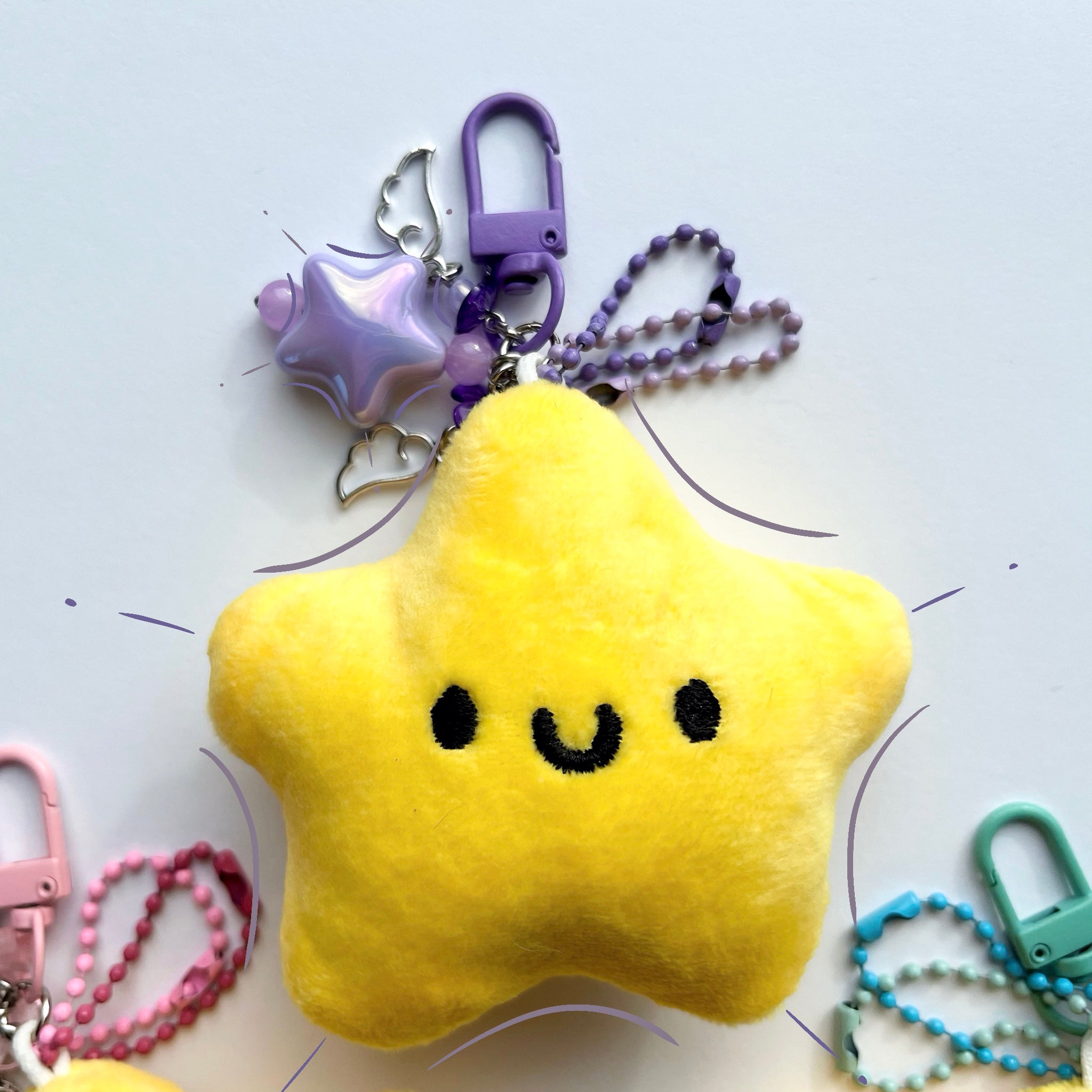 Breloczki - Pluszowe Gwiazdki