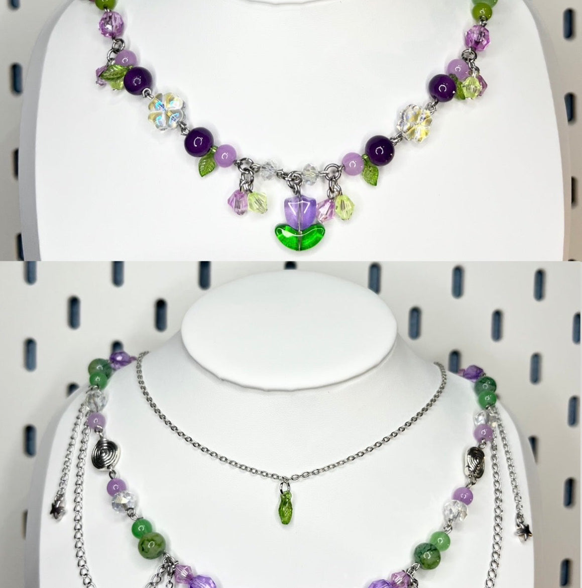 Zestaw Naszyjników z motywem Kwiatów