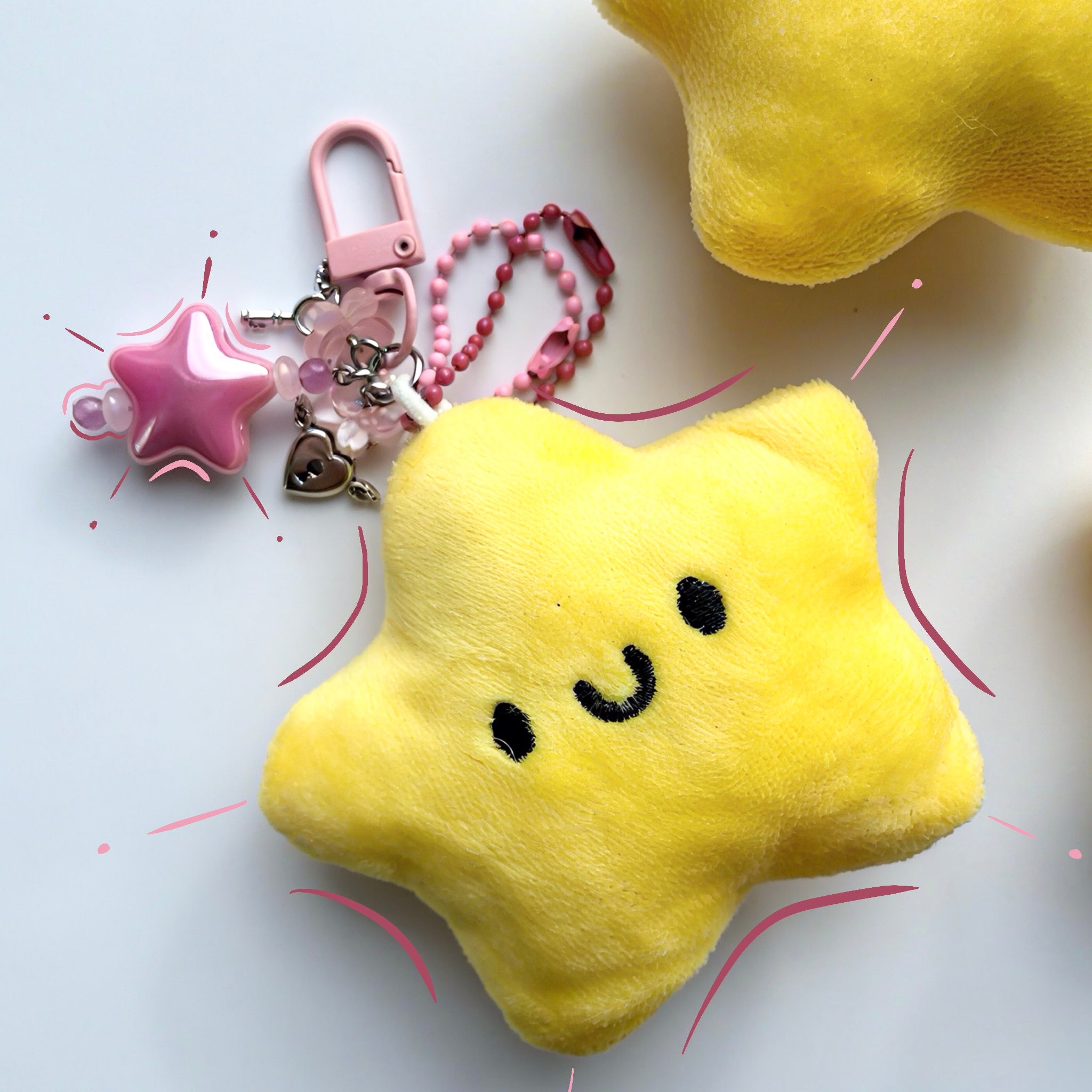 Breloczki - Pluszowe Gwiazdki