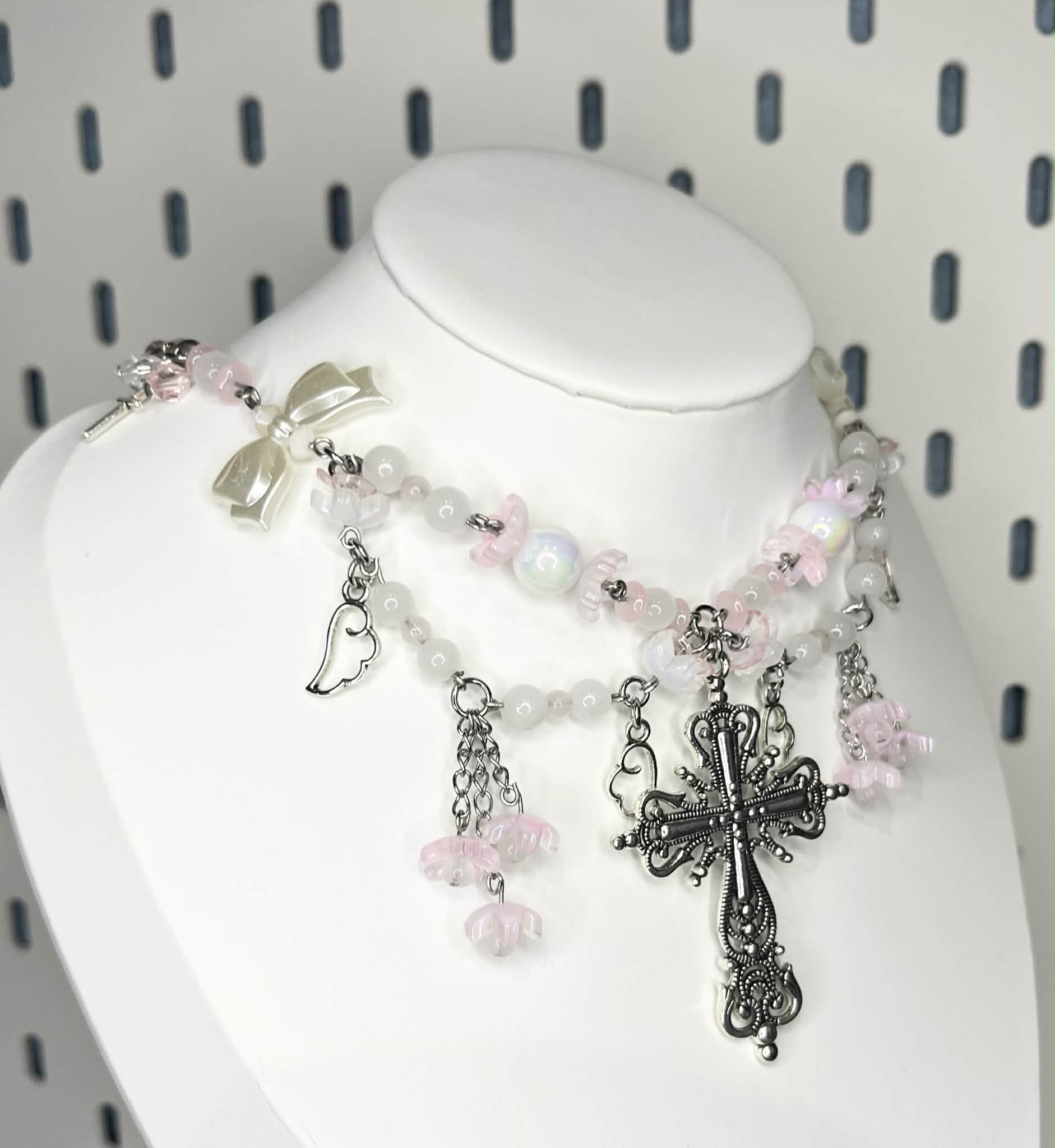 Naszyjnik z Kwarcem Różówym