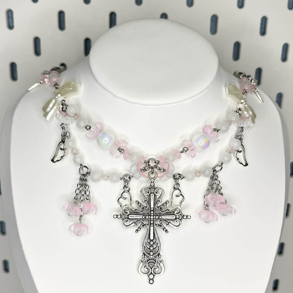 Naszyjnik z Kwarcem Różówym